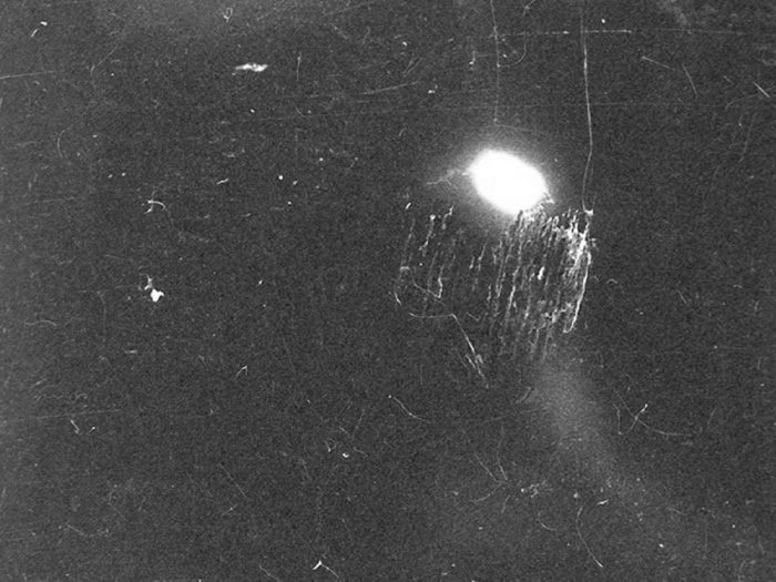 A picture of an orb discovered on one of the hikers cameras