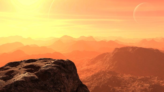 Artist's impression of the surface of Venus