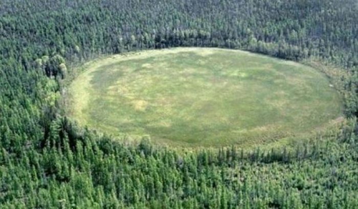 A view of the Hoia Circle from the air