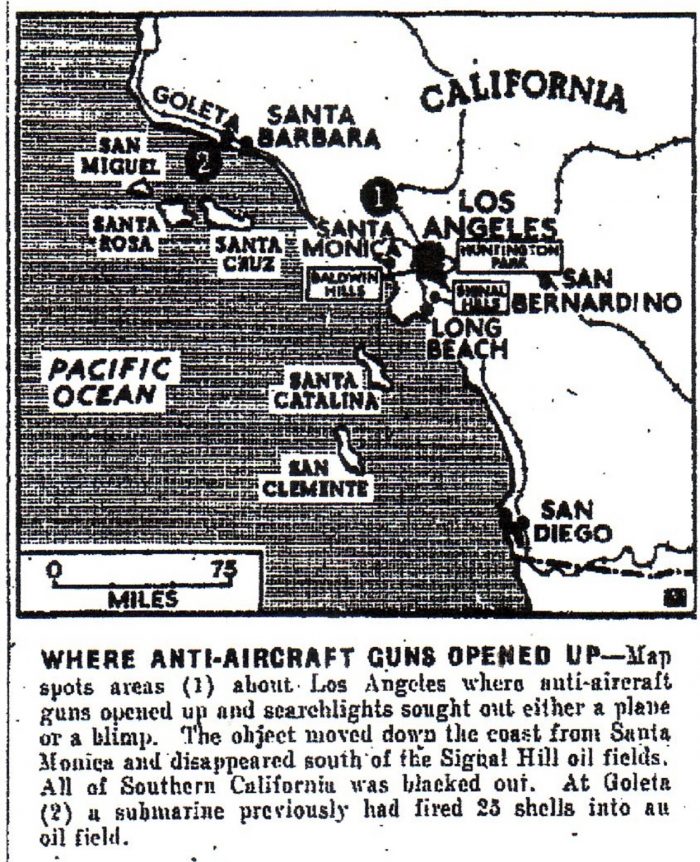 Map of the route of the incident