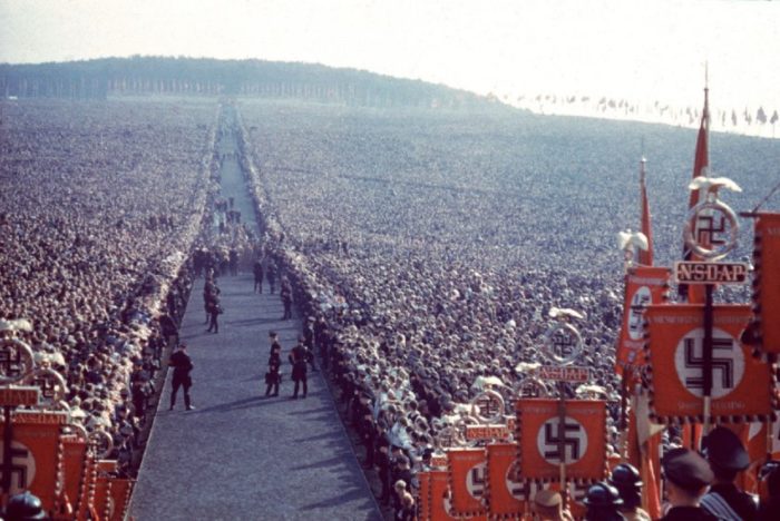 A picture of a Nazi rally