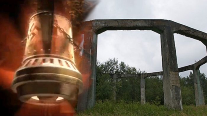 A picture of the Nazi Bell blended into an image of The Henge