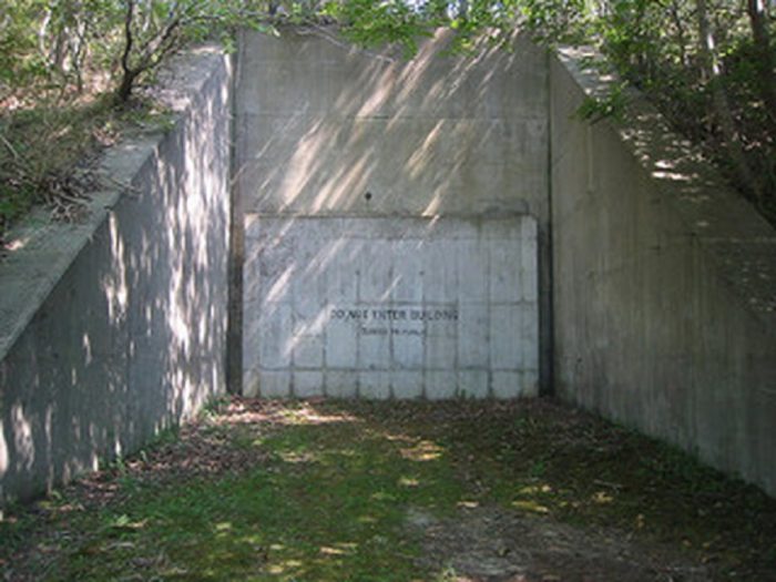 An entrance to the top secret Montauk base