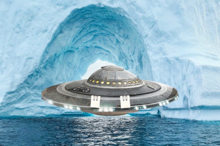 A depiction of a UFO in the Arctic 
