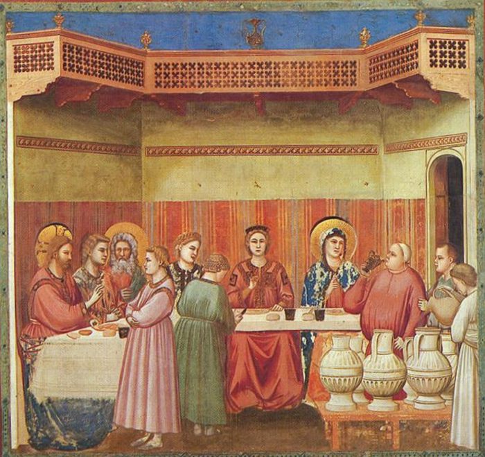 A painting of the wedding at Cana 