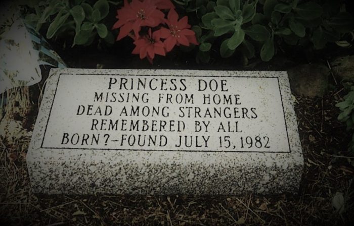 Gravestone to mark the life of Princess Doe