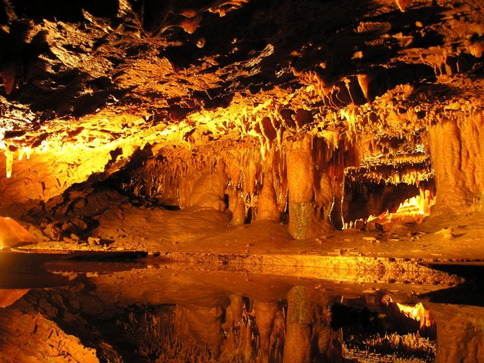 A picture of a vast underground cavern