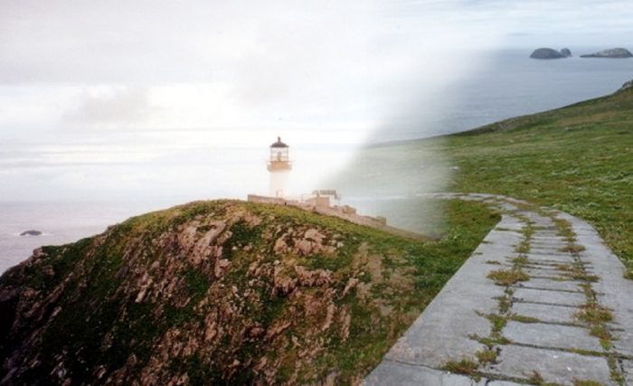 A pathway leading to the water's edge