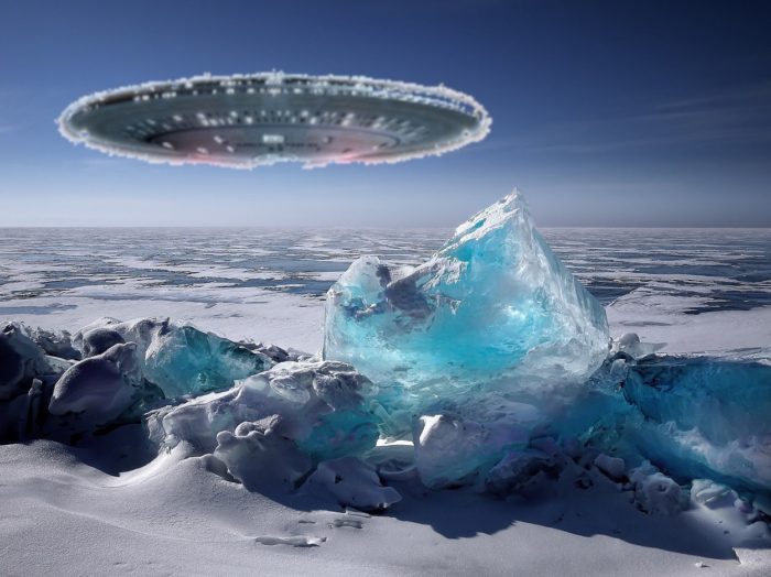 A depiction of a UFO in Siberia