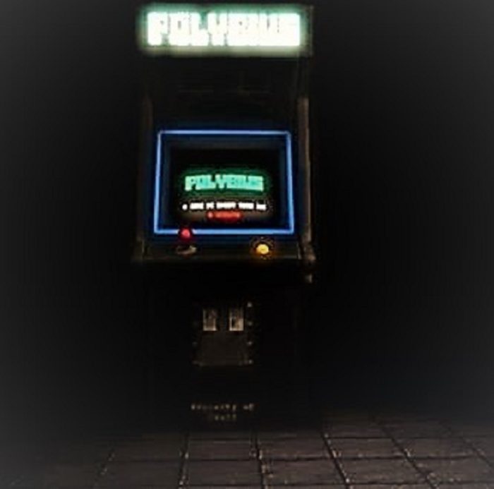 A depiction of the alleged Polybius arcade game