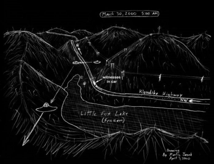 Map detailing the Fox Lake incident 