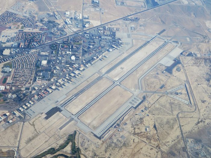 Aerial view of Nellis Air Force Base