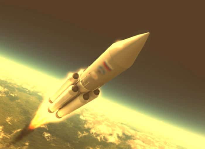 Artist's impression of the Atlas rocket launch