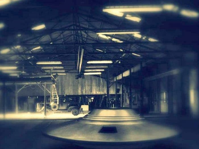 A UFO in a military hangar