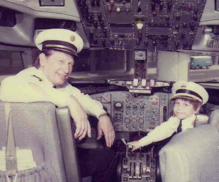 Pilot Nash in the cockpit 