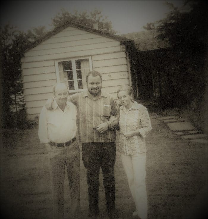 Granger Taylor with his parents