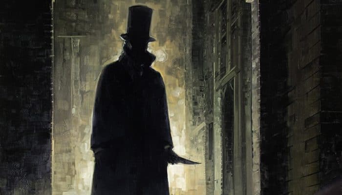 Artist's impression of Jack The Ripper holding a knife