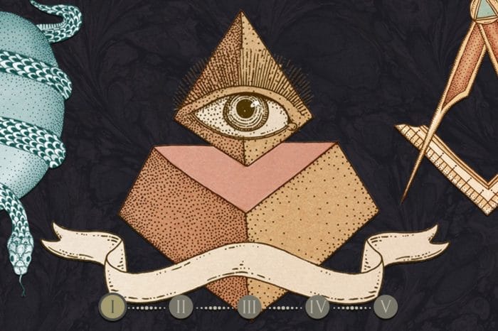 The Masonic symbols pyramids and all-seeing eye