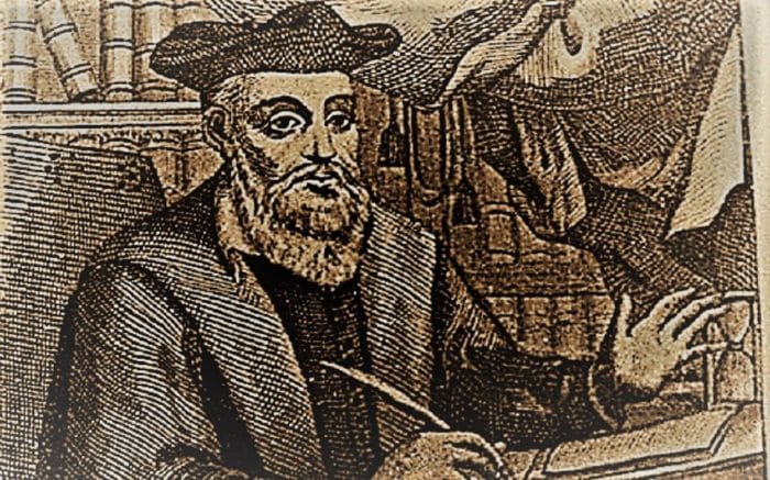 Drawing of Nostradamus