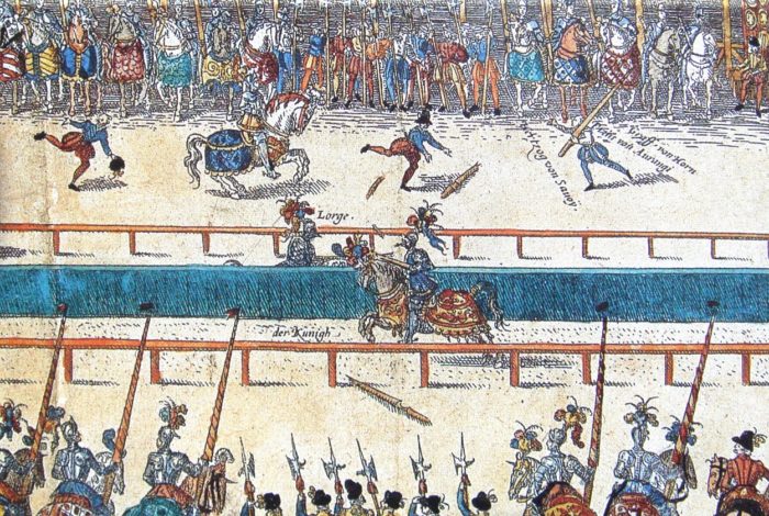 Depiction of King Henry II's fatal joust