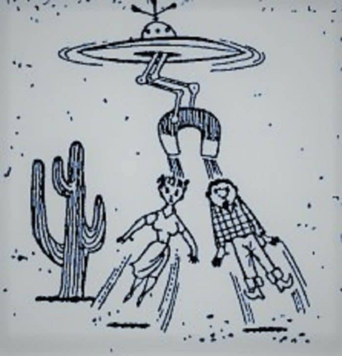 A sketch of the strange UFO incident 