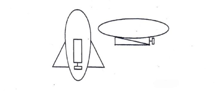 A sketch of the airship by a witness