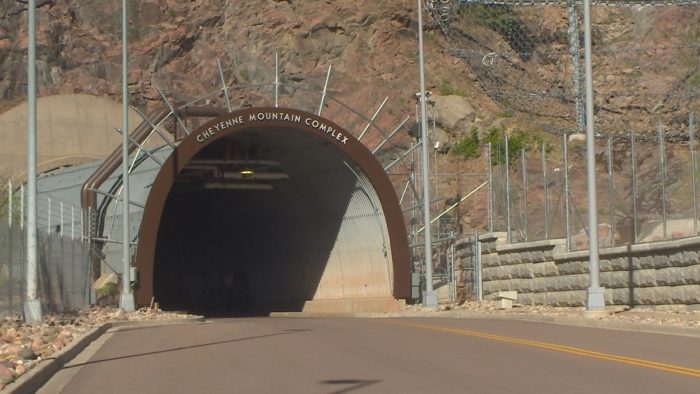 A secret entrance to a mountain base