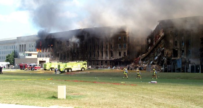The aftermath of the attack on the Pentagon