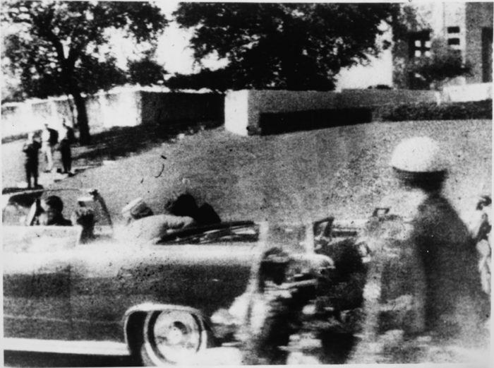 Picture from the other side of the car, looking at the Grassy Knoll 