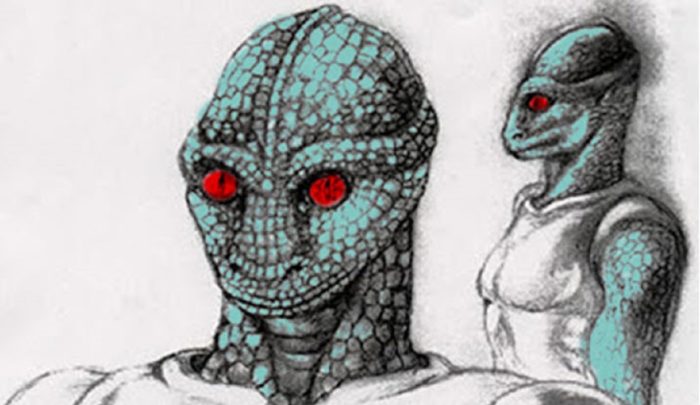 Artist's impression of a reptilian alien