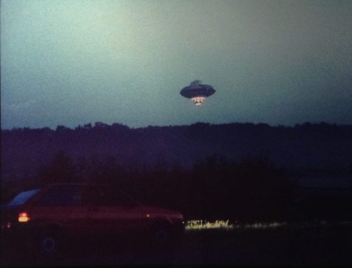 A picture claiming to show a UFO