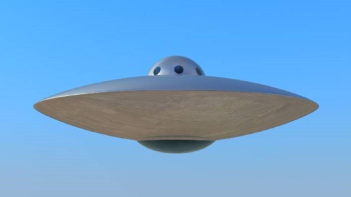 An image of a typical flying saucer UFO