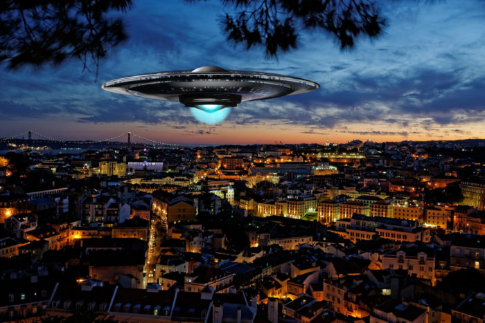 A superimposed UFO over Portugal