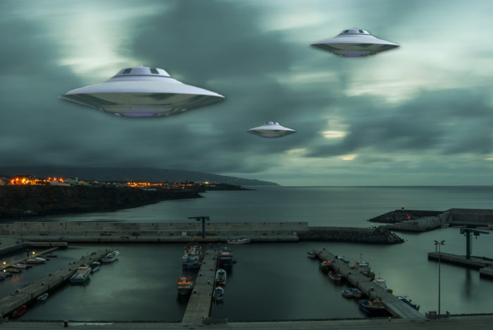 A superimposed UFO over Portugal