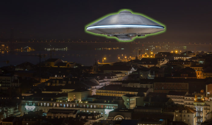 A superimposed UFO over Portugal