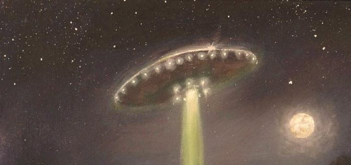 Artist's impression of the UFO overhead
