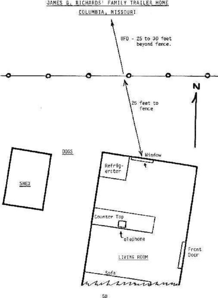 A map detailing the incident