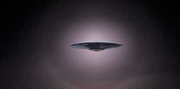 A depiction of a typical flying saucer UFO