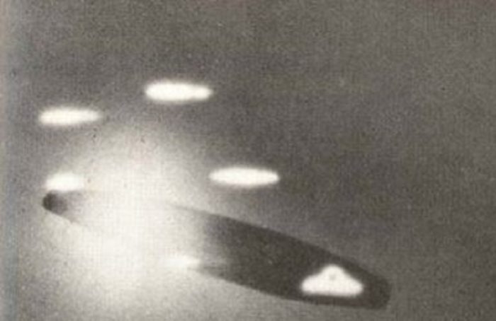 A picture claiming to show a UFO