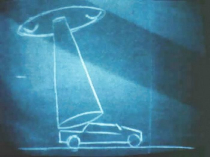 Witness drawing of the UFO they saw