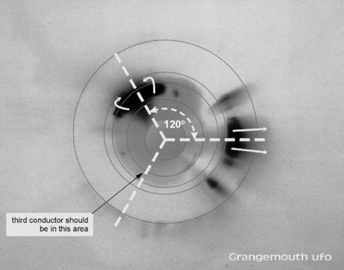 A diagram of the dimensions of the strange craft