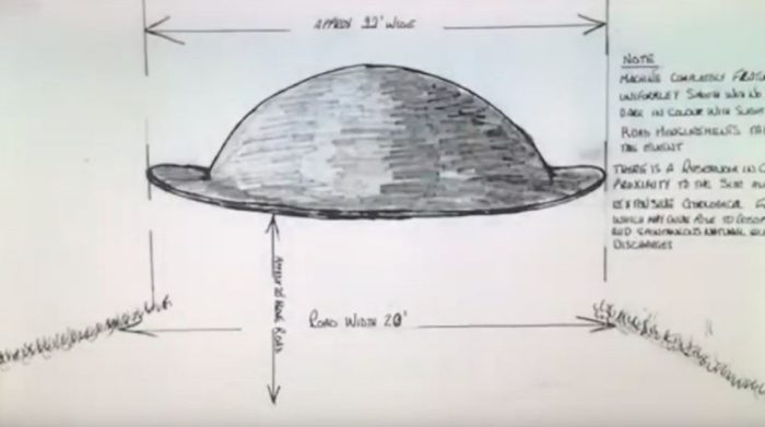 Witness sketch of the UFO