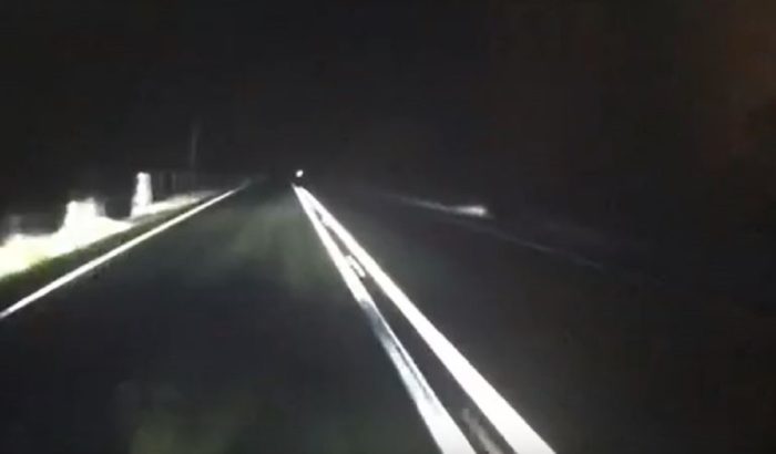 A picture of the A70 at night