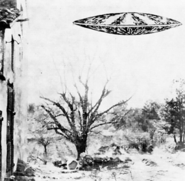 A witness sketch of a UFO