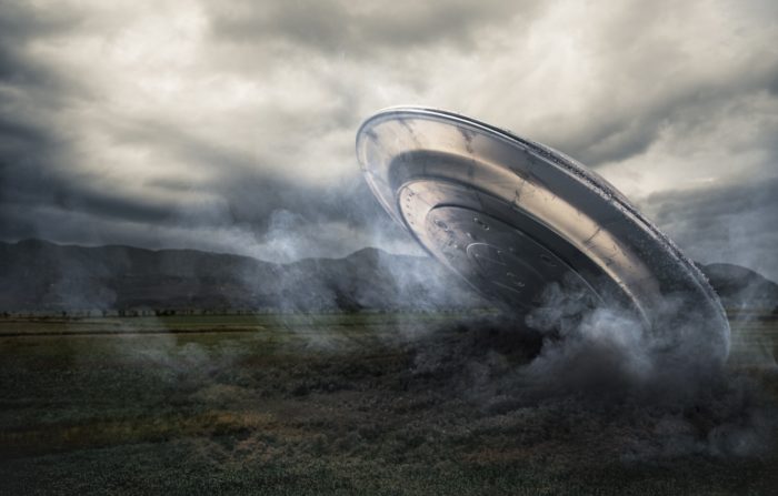 An image of a crashed UFO