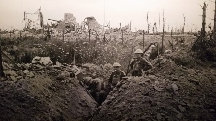 A typical scene from the First World War