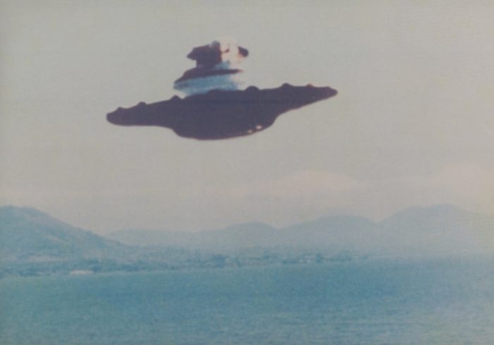 A picture claiming to show a UFO