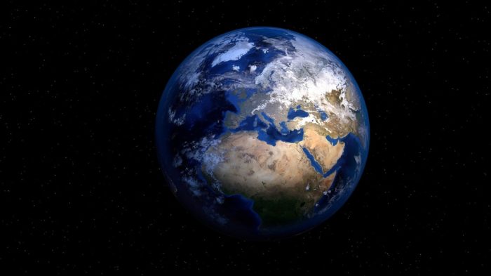 A picture of the Earth in space