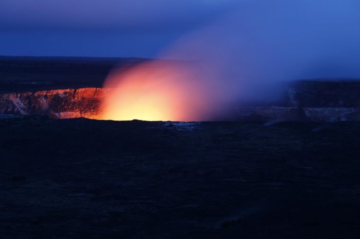 An open Volcano in Hawaii