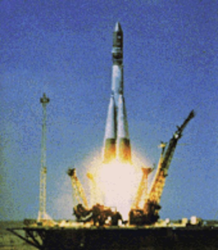 The Vostok 1 launching 